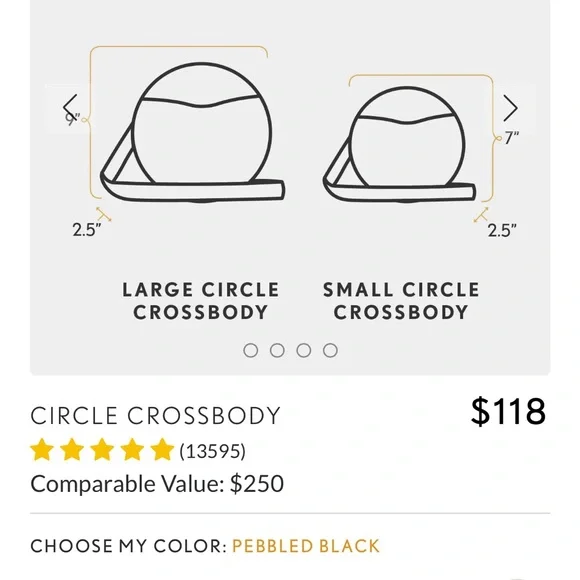 Portland Leather Black Round Crossbody Bag - Picture 9 of 10